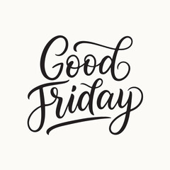 Good Friday stylized lettering design on white background
