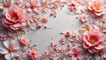 Delicate floral lace fabric, intricate design, stylish, refined, aesthetic