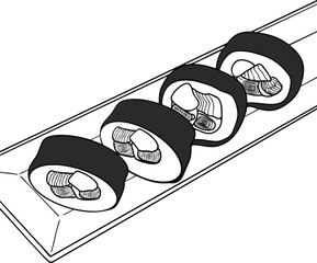 Sushi Roll - Classic Japanese Cuisine for Modern Designs