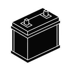 inverter battery on white background
