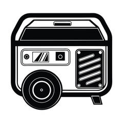 Minimal Silhouette of Mobile Power Generator