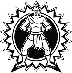 Kamehameha silhouette vector designs 19