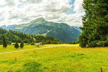 Fototapeta premium Beau paysage de montagne à Châtel en France en été