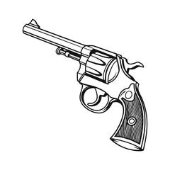 Stylized Revolver Illustration
