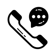 Talking on the phone Solid Black