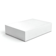 Fototapeta premium A blank white product box, perfect for showcasing your packaging design. Isolated on a white background