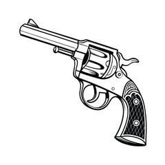 Stylized Revolver Illustration