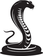 Cobra cute silhouette black vector