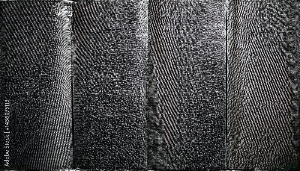 Aufkleber textured black folded paper background for web design, print media, branding projects, high contrast