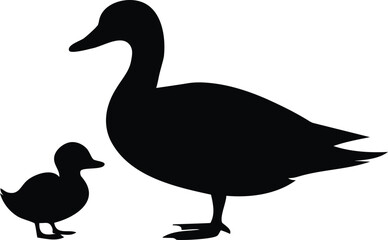 Duck Silhouette Vector SVG Cut File for Cricut and Sublimation