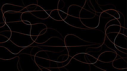 Elegant abstract pattern of chaotic golden line strokes over a dark backdrop. A vibrant and decorative design featuring tangled, flowing curves and geometric randomness—perfect for luxurious digital a
