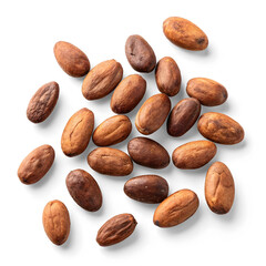 Obraz premium Cacao beans isolated on white background