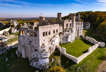 Obraz premium Ogrodzieniec Castle in Podzamcze in Polish Jura, Poland
