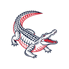 Crocodile Vector Design with White Background