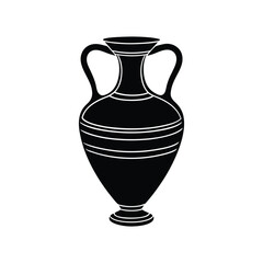 Silhouette art illustration of an antique vase.eps