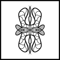 Vector isolated illustration of amoeba proteus on a white background. Studying the structure of an amoeba.