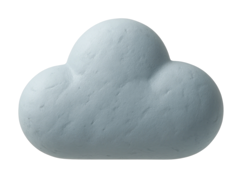 PNG Minimalist soft blue cloud