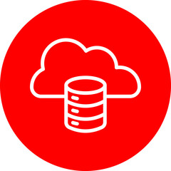 Storage Vector Line White Circle Red