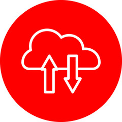 Switch Vector Line White Circle Red