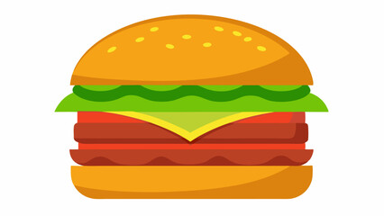A tasty cheeseburger sandwich with beef, cheese, lettuce, and tomato on a white bun is a classic fast food meal