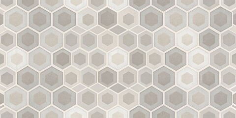 Fototapeta premium Abstract Hexagonal Pattern with Subtle Textural Variations in Muted Greys and Whites
