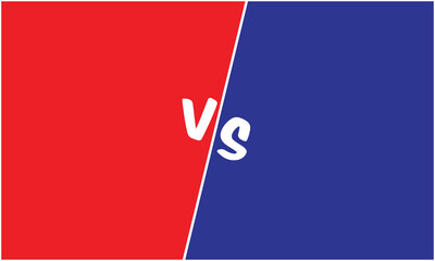 Simple red and blue split background with a bold "VS" in the center, ideal for competition, comparison, sports matches, gaming tournaments, or event promotions.