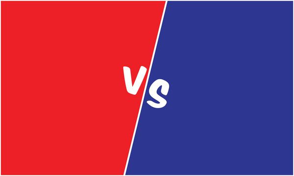 Simple red and blue split background with a bold "VS" in the center, ideal for competition, comparison, sports matches, gaming tournaments, or event promotions.