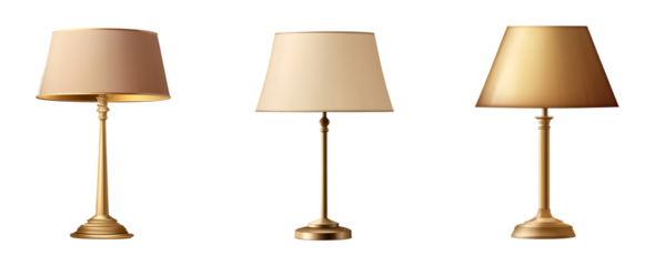 Shop modern bedside table lamps for bedroom lighting and home decor accessories online at affordable prices isolated on a transparent background.