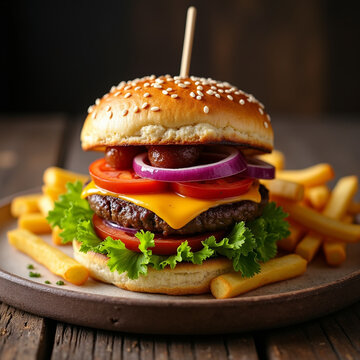 Classic Cheeseburger with Fries 3