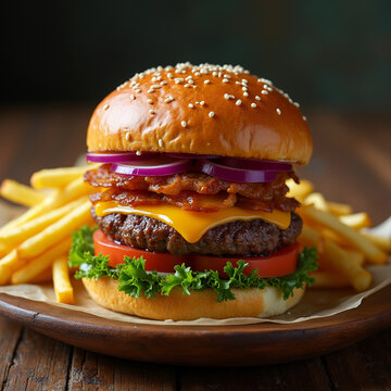 Classic Cheeseburger with Fries 2