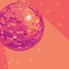 Glittering Disco Ball SVG with Spotlight Reflections – Vector Art