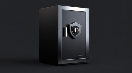 Secure and Modern Vault Safe for Home or Office Use in Dark Background