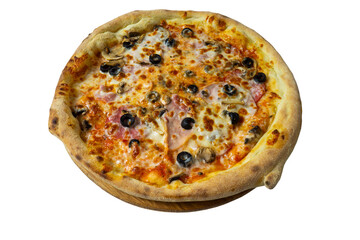 pizza on a white background