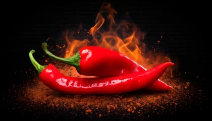 Plexiglas schilderij Hete pepers red hot chili pepper  © Jarawy