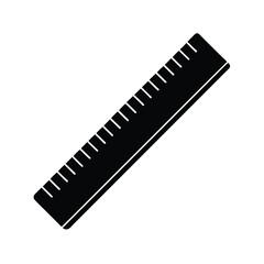 standard ruler isolated on white
