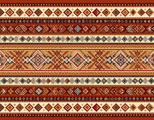 Intricate weaving patterns of a traditional Argentine faja (sash) worn by gauchos, highlighting the cultural significance and craftsmanship of equestrian attire.