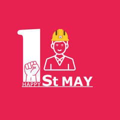 Happy Labour Day 1st May Worker Celebration Vector Design