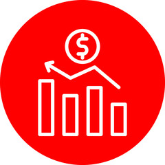 Inflation Vector Line White Circle Red