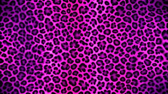 Vibrant purple neon leopard print pattern on a dark background, abstract animal design, vibrant, pattern,  vibrant, pattern, abstract