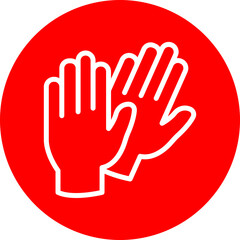 Gloves Vector Line White Circle Red