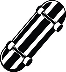 Skateboard silhouette, skateboard line art vector, skateboard outline drawing illustration