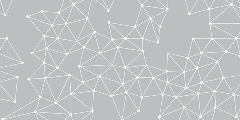 grey network. futuristic connection technology background with dots and lines for desktop. Structure molecule and communication. Template for science and technology presentation, Vector illustration.	