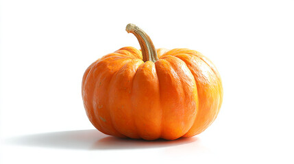 Obraz premium Isolated orange pumpkin for halloween thanksgiving fall harvest and seasonal autumn decoration ideas