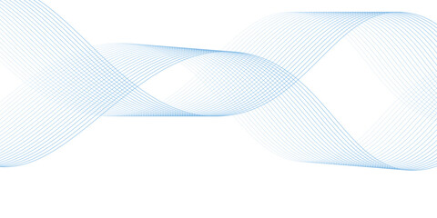 Abstract vector background with blue wavy lines. Blue wave background. Blue lines vector illustration. Curved wave. Abstract wave element for design.