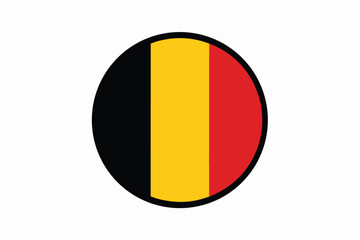 Fototapeta premium Belgian flag colors depicted as a roundel against a white background