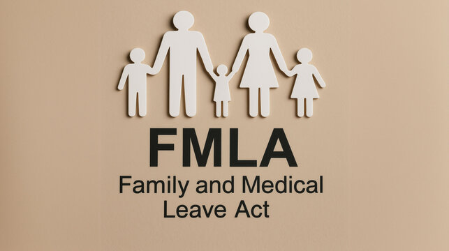 Family Medical Leave Act FMLA Poster with Parents and Children 