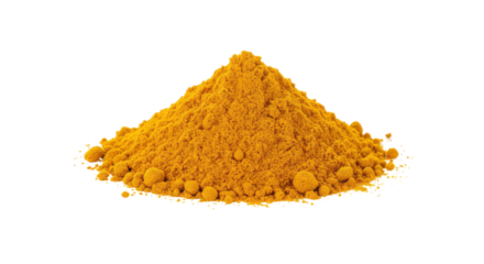 A turmeric mound of golden spice on a black canvas captivating and aromatic