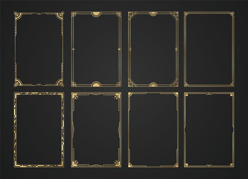 geometric border in art deco style