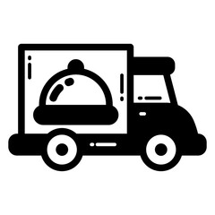 Food Delivery Solid Black