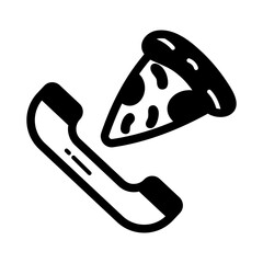 Pizza Order Solid Black